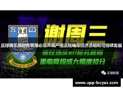 足球俱乐部财务管理必须遵循严格法规确保经济透明和可持续发展